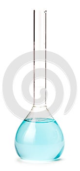 Chemical glass bottle closeup