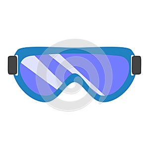Chemical glasses icon, flat style