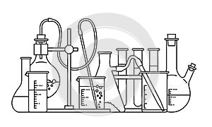 Chemical glassware icon