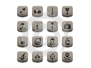 Chemical gray icons