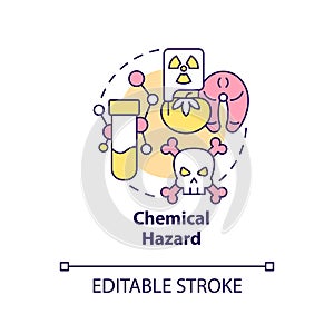 Chemical hazard concept icon