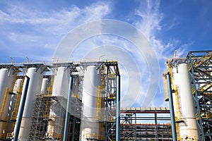 Chemical Industrial Plant against the blue sky