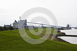 Chemical industry along the Eems dike, Holland