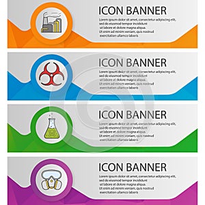 Chemical industry banner templates set