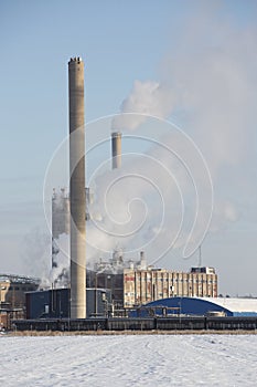 Chemical Industry Building in winter