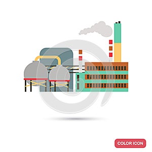 Chemical Industry factory color flat illutration