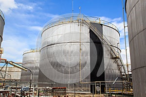 Chemical industry with fuel storage tank