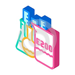 chemical inventory food additives isometric icon vector illustration