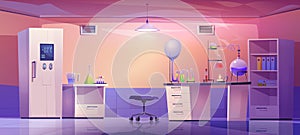 Chemical lab for science research, experiments