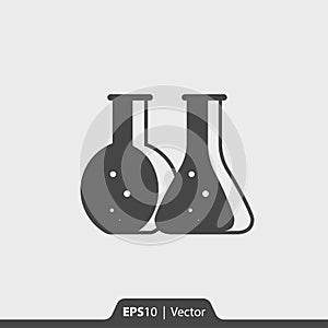 Chemical laboratory bulbs icon for web and mobile