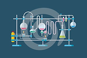 Chemical Laboratory Equipment Objects with a