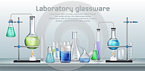 Chemical laboratory experiment cartoon vector