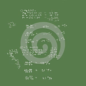 Chemical Math Formula on Chalk Board