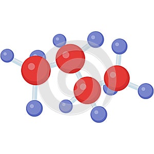 Chemical molecular structure vector, medical atom molecule illustration