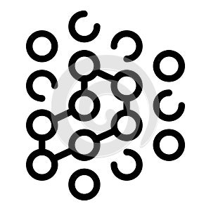 Chemical molecules icon, outline style