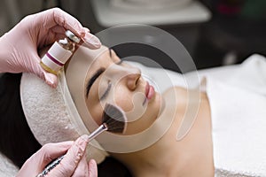 Chemical Peel Face Treatment with Retinol Serum.