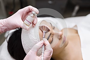 Chemical Peel Face Treatment with Retinol Serum.