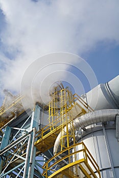 Chemical plant in the blue sky