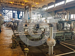 Chemical plant inside. territory of the enterprise. Production requiring repair. sewage treatment plant. chemical production