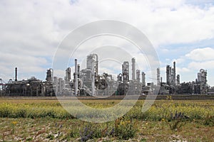 Chemical plant on the Maasvlakte, part of the harbor of Rotterdam in the Netherlands