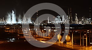 Chemical Plant at night