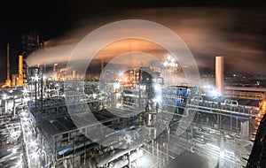 Chemical plant for production of ammonia and nitrogen fertilization on night time