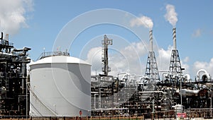 Chemical Plant with Smoke Stacks