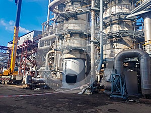 Chemical plant. These are workshops for the production of: ammonia, methanol, mineral fertilizers, urea, ammonium sulfate, liquid