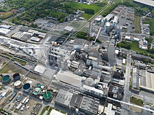 Chemical and plastics production factory in Rheinberg, Germany photo