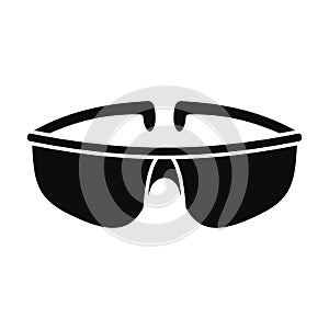 Chemical protect glasses icon, simple style
