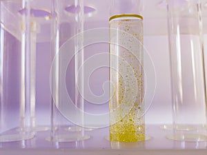 Chemical reaction of analytical chemistry `Golden Rain`