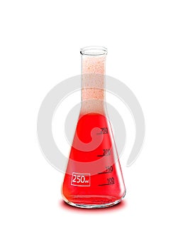 Chemical reaction in beaker jar