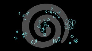 Chemical reaction on black back