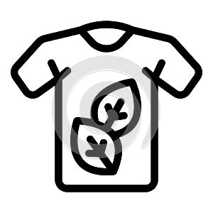 Chemical recycling tshirt icon outline vector. Paper waste