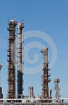 Chemical Refinery Plant Smokestack Tower Pipeline