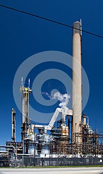 Chemical Refinery Plant Smokestack Tower Pipeline