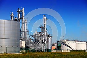 Chemical refinery and tank farm