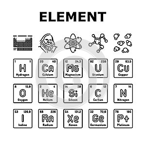 chemical science chemistry icons set vector
