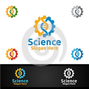 Chemical Science and Research Lab Logo for Microbiology, Biotechnology, Chemistry, or Education Design