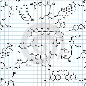 Chemical seamless pattern