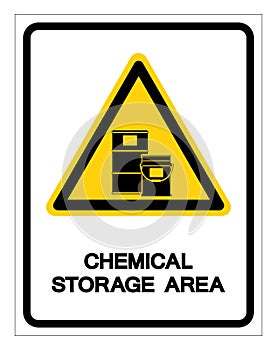 Chemical Storage Area Symbol, Vector Illustration, Isolate On White Background Label. EPS10