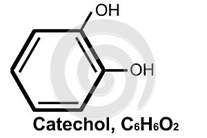 Chemical structure of Catechol (C6H6O2