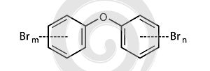 Chemical Structure of Polybrominated Diphenyl Ethers PBDE