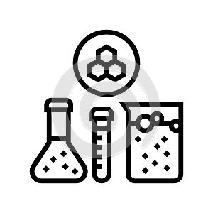 chemical substrate pharmaceutical production line icon vector illustration