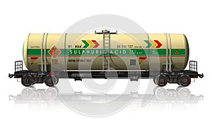 Chemical tanker railroad car