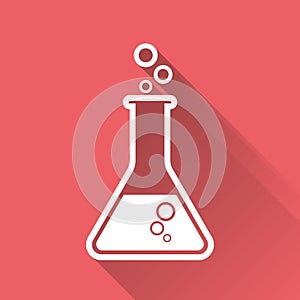 Chemical test tube pictogram icon.