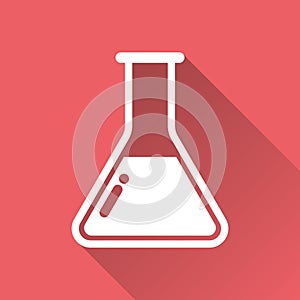 Chemical test tube pictogram icon.