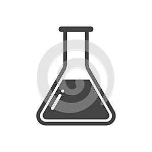 Chemical test tube pictogram icon.