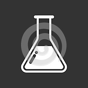 Chemical test tube pictogram icon.