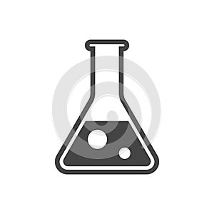 Chemical test tube pictogram icon.